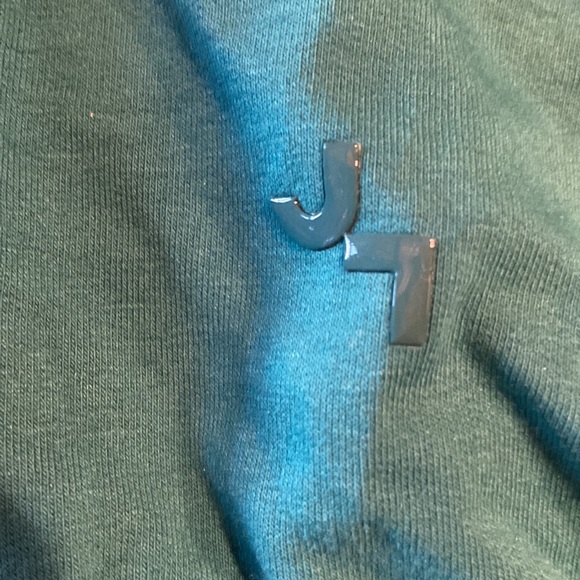 Joy Lab Cropped Fitted Sweatshirt Spruce White Ombre XS - Picture 3 of 10